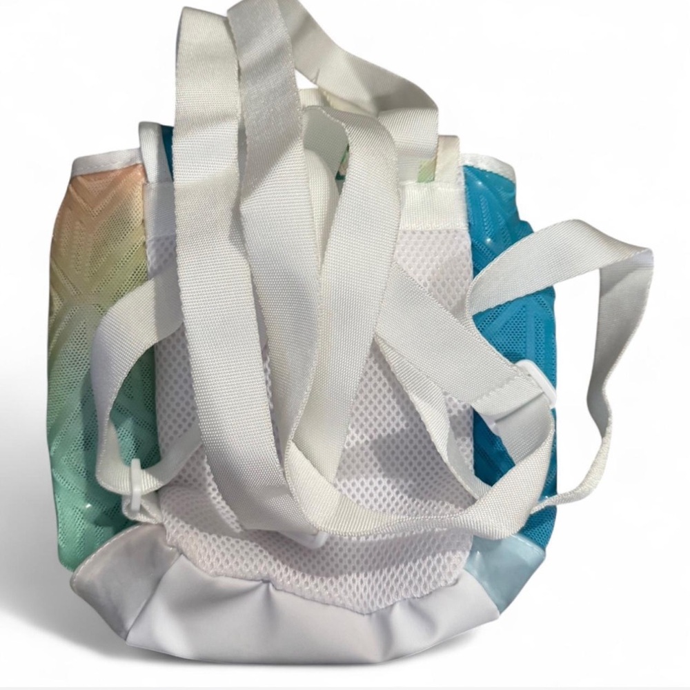 Adidas Blue and Pink Fashion Backpack with Front Flap - Picture 3 of 8